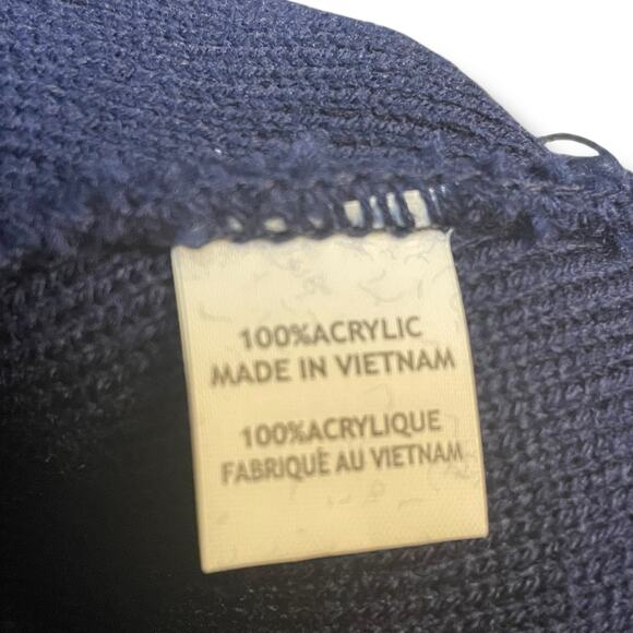 Belvedere Vodka Knit Beanie Hat Cap Pom Cuff Spirit Ski Snowboard OS Navy Blue - Picture 10 of 11